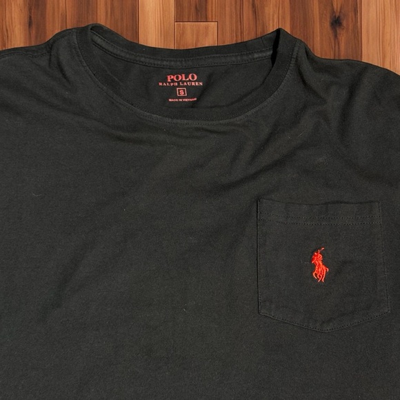 Polo Ralph Lauren Black Jersey Pocket T-Shirt – Soft Cotton & Signature‎ Pony - Picture 3 of 5